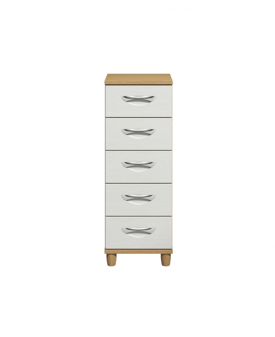 Moda White 5 Drawer Narrow Chest Chest Of Drawers At Elephant